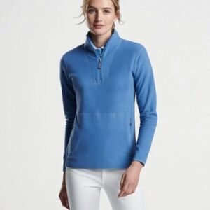 PETER MILLAR | Women's Storm Garland Microfleece Pullover in Storm | Size Medium